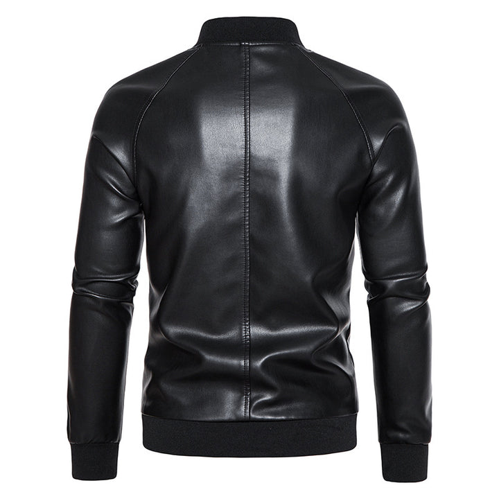 Herren modische Kunstlederjacke mit komfortablem Innenfutter Echoarchiv