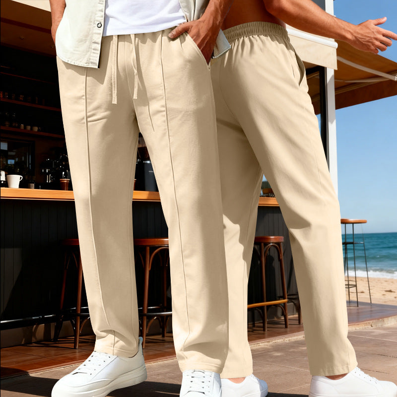 Herren Bequeme und lässige Freizeithose mit elastischem Bund Echoarchiv