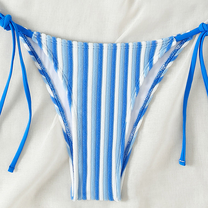 Damen Triangel-Bikini mit raffinierten Streifen und verspielten Schleifen Echo Archiv