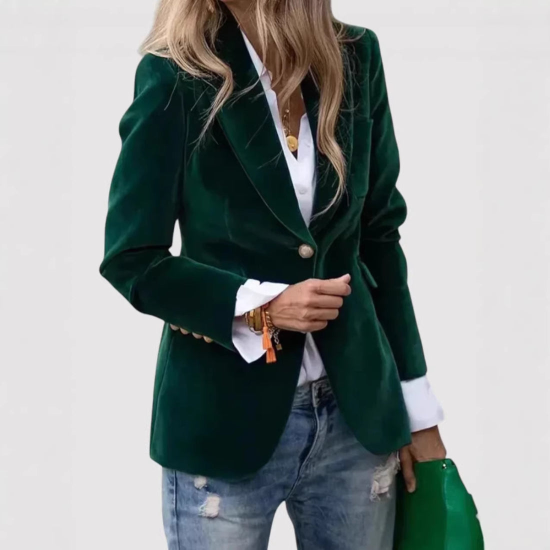 Damen Eleganter Samt Blazer – Valéne