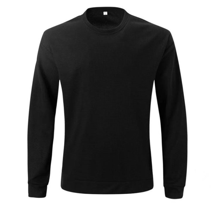 Herren lässiger Langarmshirt mit strukturiertem Gewebe Echoarchiv