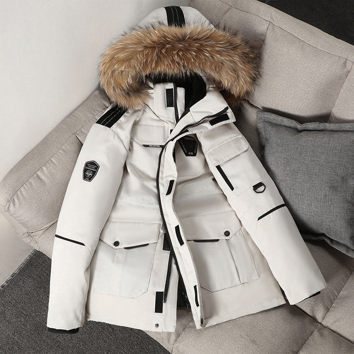 Herren Premium Expeditionsparka mit Kunstfellkragen, winddichter Membran und multifunktionalen Taschen Echo Archiv