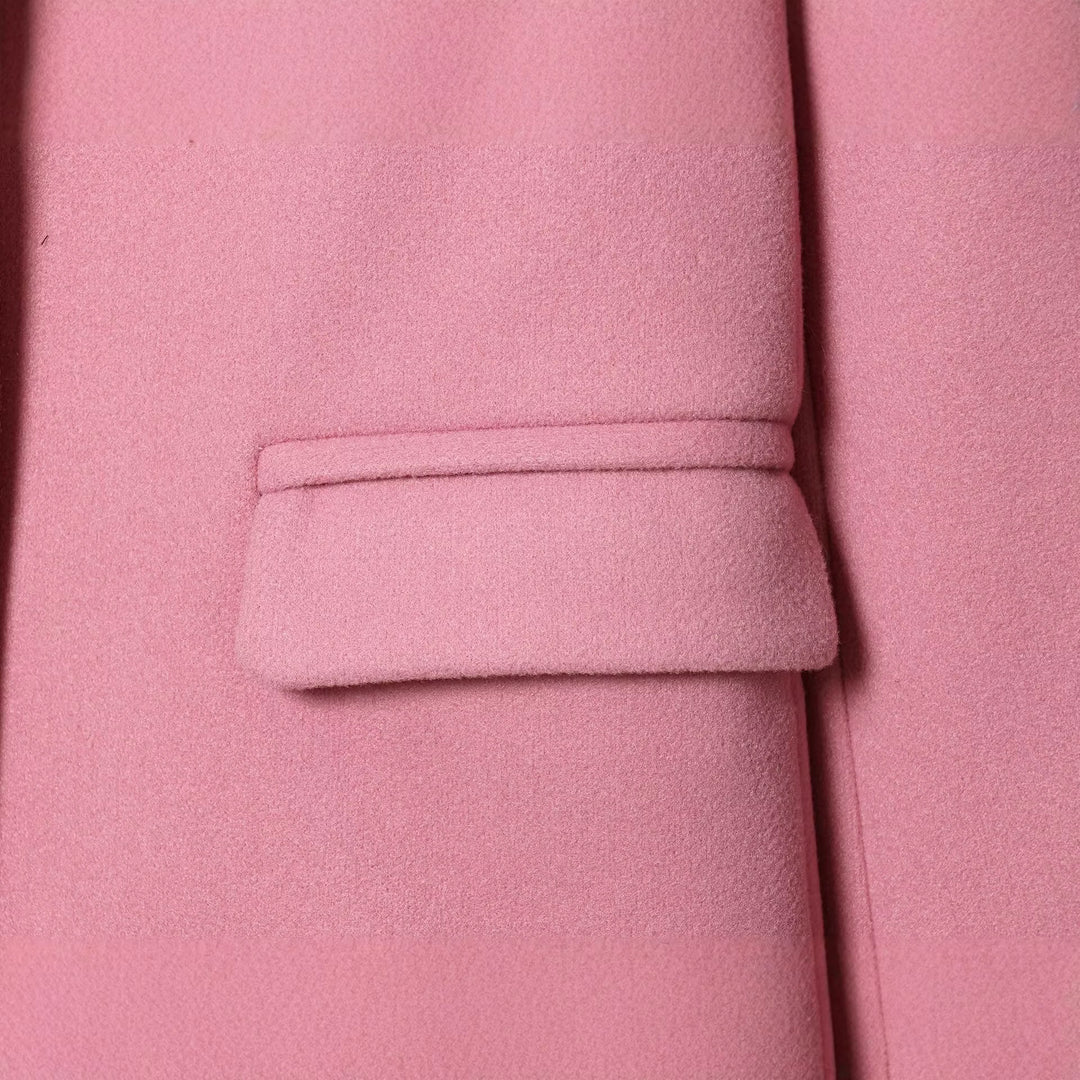 Damen Kurzer Oversize-Mantel mit üppigem Kunstfellkragen Echoarchiv