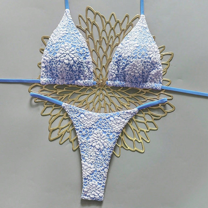 Damen Triangel-Bikini mit strukturierter Häkeloptik Echo Archiv