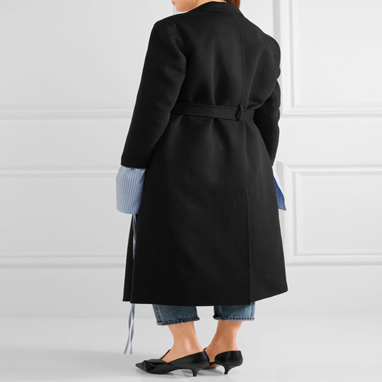 Damen Oversize Longmantel im minimalistischen Schalkragen‑Tailoring Echoarchiv
