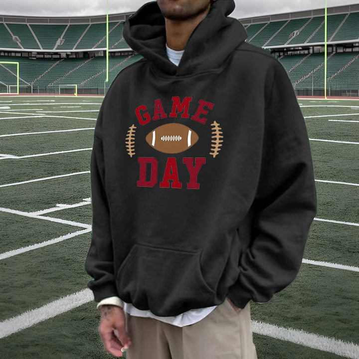 Damen Sportlicher Kapuzenpullover mit Football-Motiv Echoarchiv