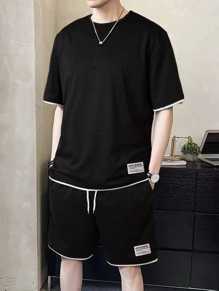 Herren stylisches Freizeit-Set mit kontrastierenden Details Echoarchiv