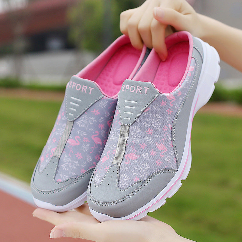 Damen nan Schlupf-Sneaker mit Flamingo-Motiv, elastischem Einstieg und gedämpfter EVA-Sohle Echo Archiv