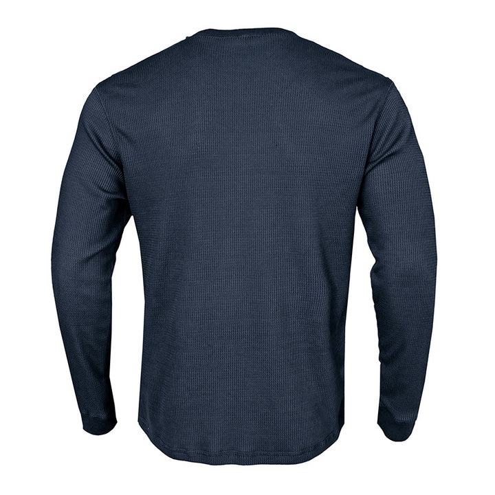 Herren figurbetontes Langarmshirt aus atmungsaktiver Baumwolle Echoarchiv