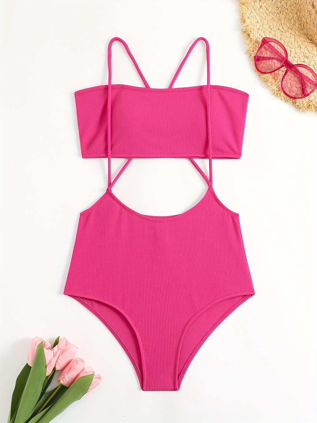 Damen Sportlicher Hochgeschnittener Bikini Echo Archiv
