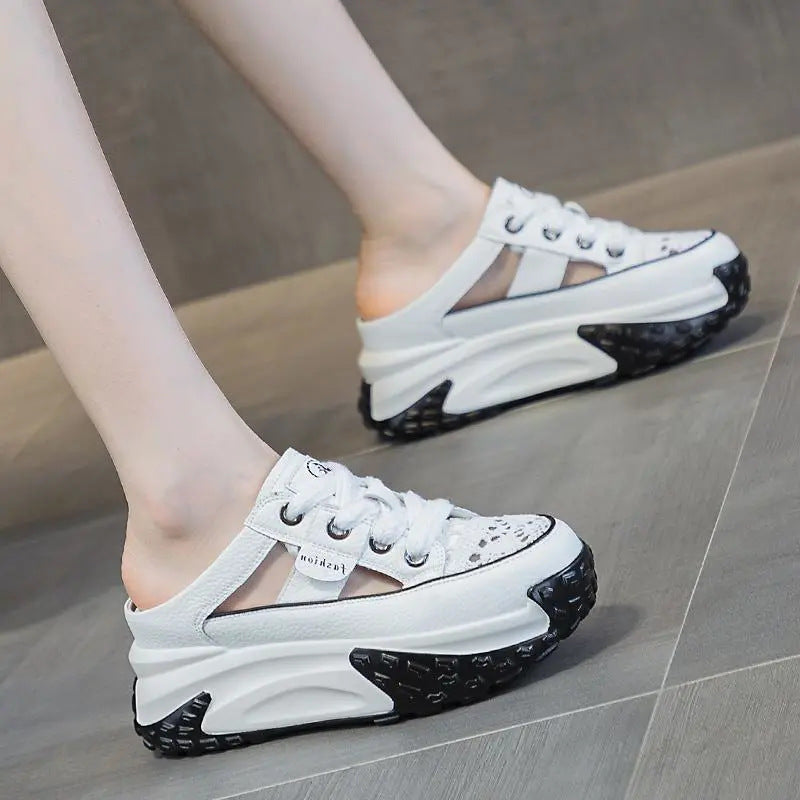 Damen Sportliche Sneaker mit offenen Fersen und rutschfester Sohle Echo Archiv