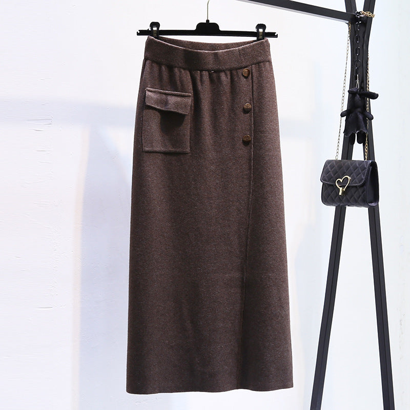 Damen Eleganter Strickrock mit praktischer Seitentasche Echo Archiv