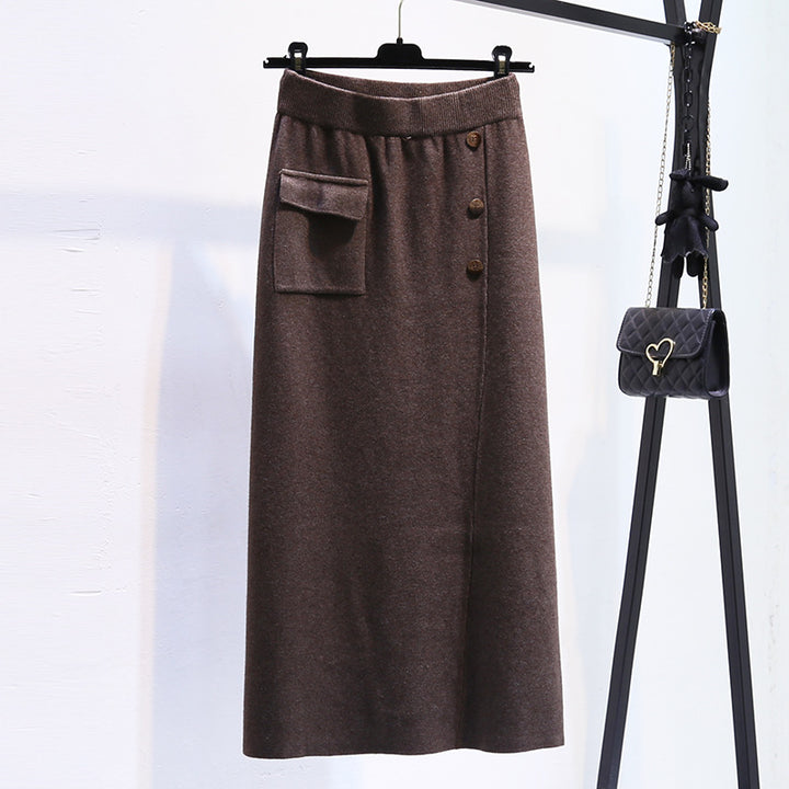 Damen Eleganter Strickrock mit praktischer Seitentasche Echo Archiv