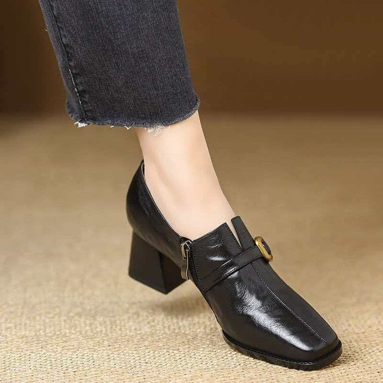 Damen Elegante spitze Stiefeletten mit Blockabsatz Echo Archiv