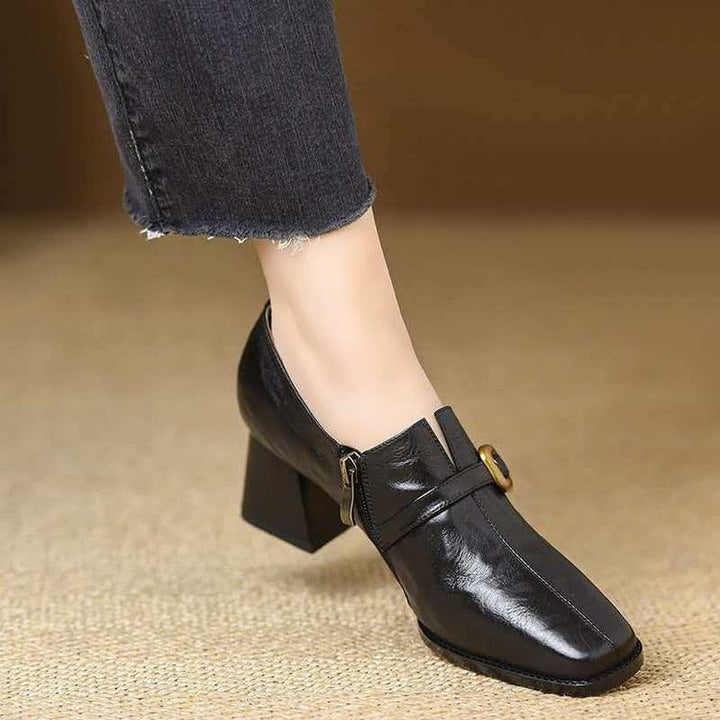 Damen Elegante spitze Stiefeletten mit Blockabsatz Echo Archiv
