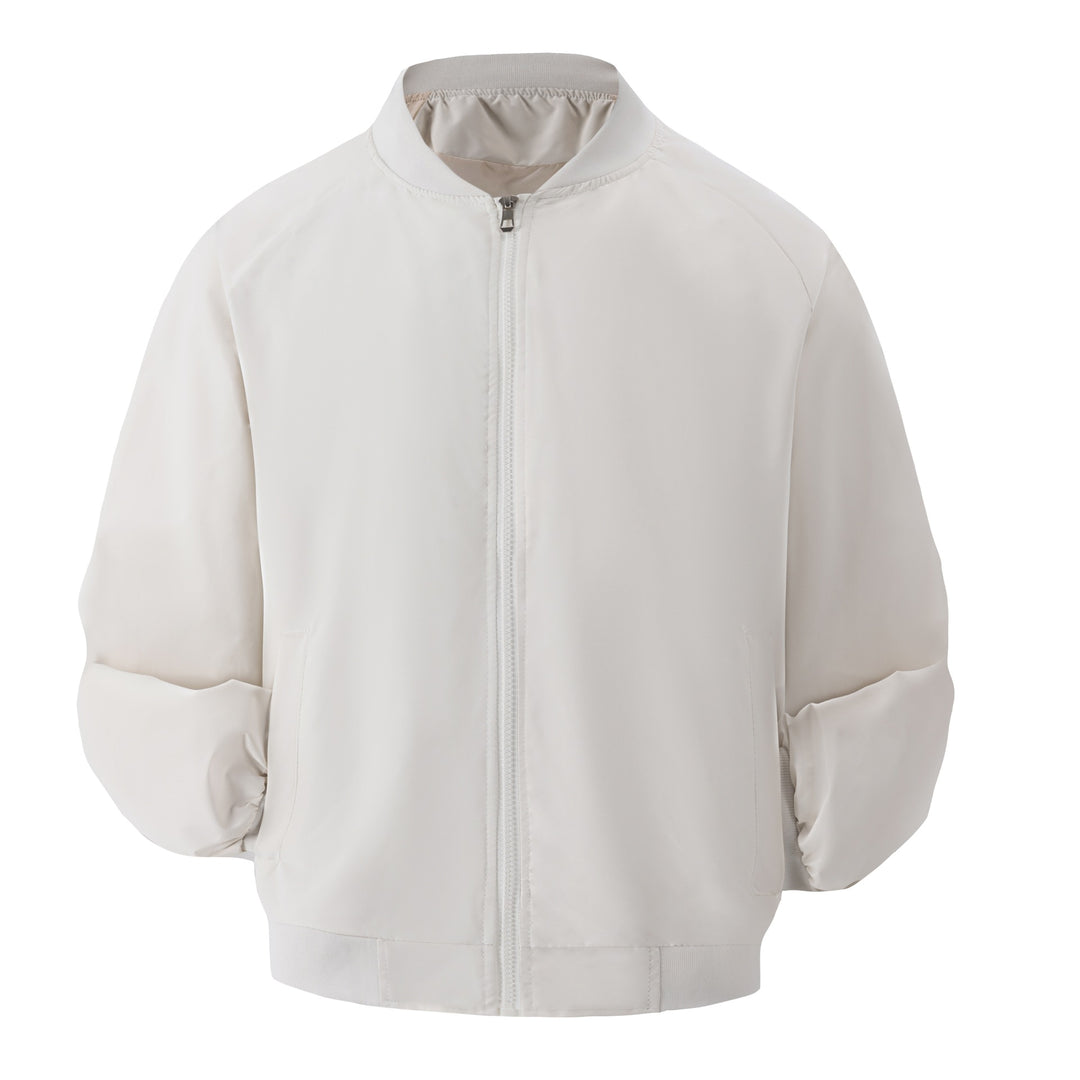 Herren Leichte Bomber-Übergangsjacke mit Raglanärmeln, geripptem Saum & windabweisender Hülle Echoarchiv