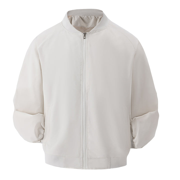 Herren Leichte Bomber-Übergangsjacke mit Raglanärmeln, geripptem Saum & windabweisender Hülle Echoarchiv