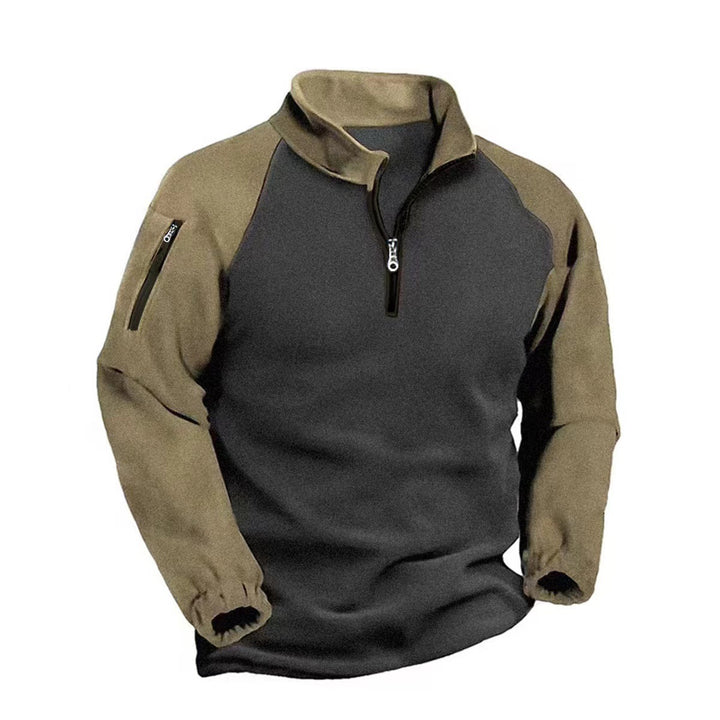 Herren Fleece-Pullover mit praktischem Halbreißverschluss und atmungsaktiven Einsätzen Echoarchiv