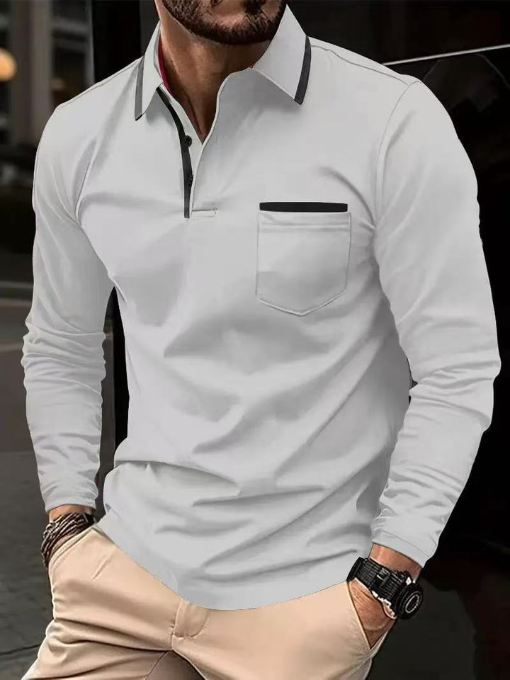 Herren Poloshirt mit modernem Kragen und Brusttasche Echoarchiv
