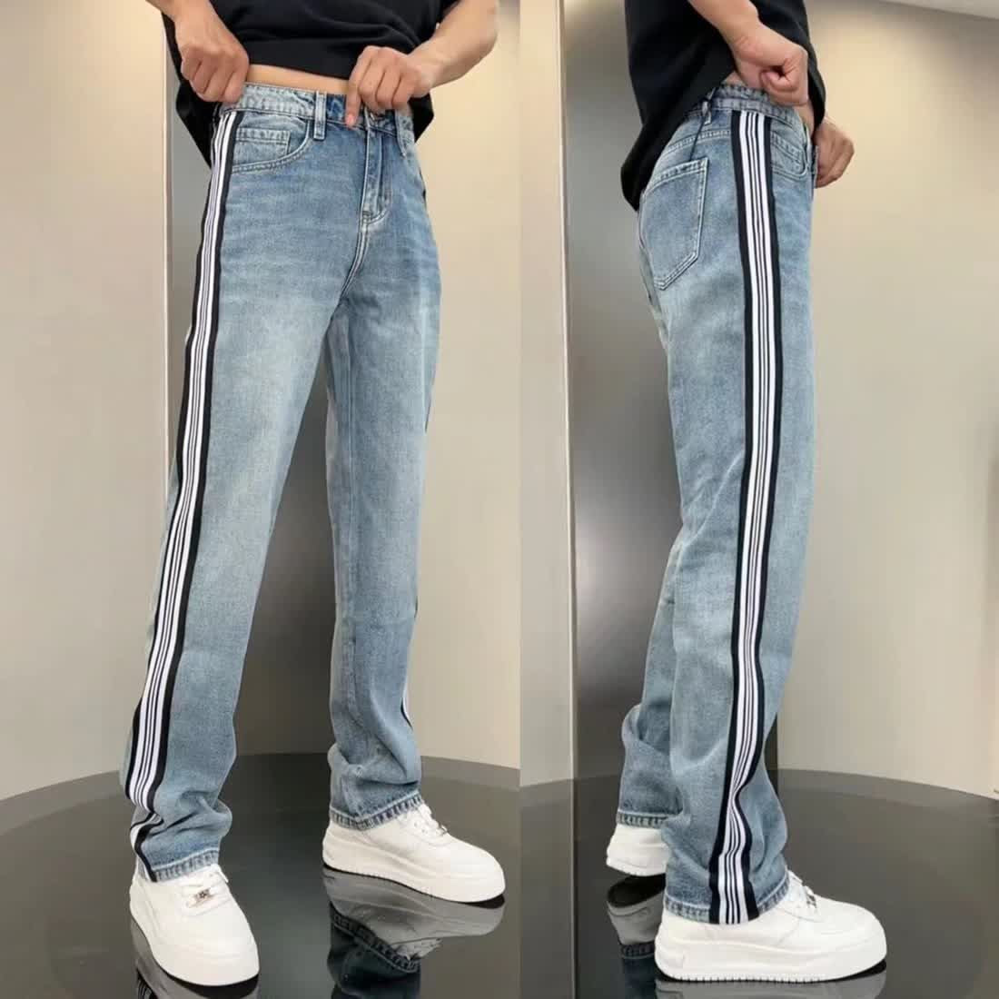 Herren Jeans mit seitlichen Streifen – Vardeno