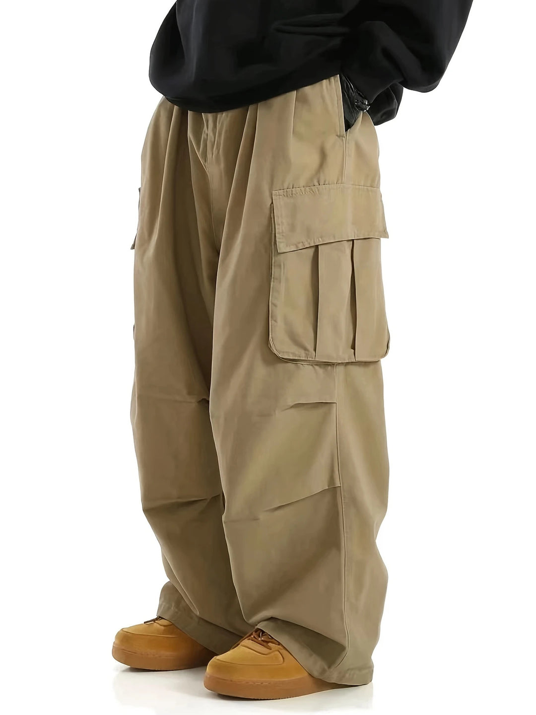 Herren Baggy-Cargo-Hose mit übergroßer Passform, elastischem Tunnelzugbund & mehrfachen Klappfächern Echo Archiv