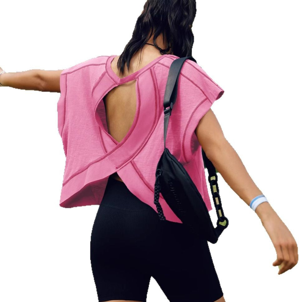 Damen modernes Cut-Out Oberteil Echo Archiv