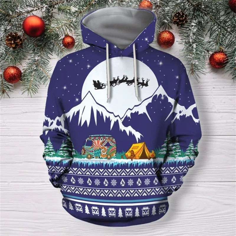 Damen Lustiger Kapuzenpullover mit weihnachtlichem DJ-Design Echoarchiv