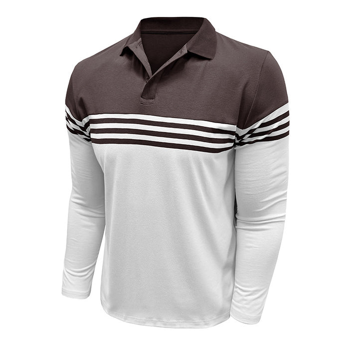 Herren Poloshirt mit modischem Streifenmix und hochwertigem Baumwollmaterial Echoarchiv