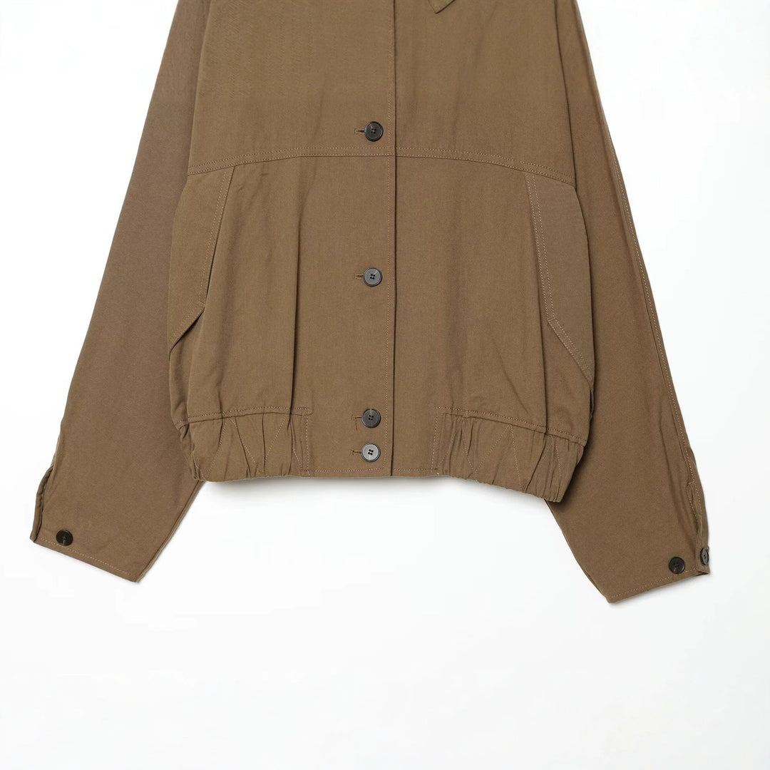 Damen Oversize-Utility-Jacke mit hohem Stehkragen und elastischem Saum Echo Archiv
