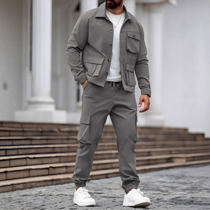 Herren urbane Cargo-Jacke mit praktischen Taschen und elastischem Bund Echoarchiv