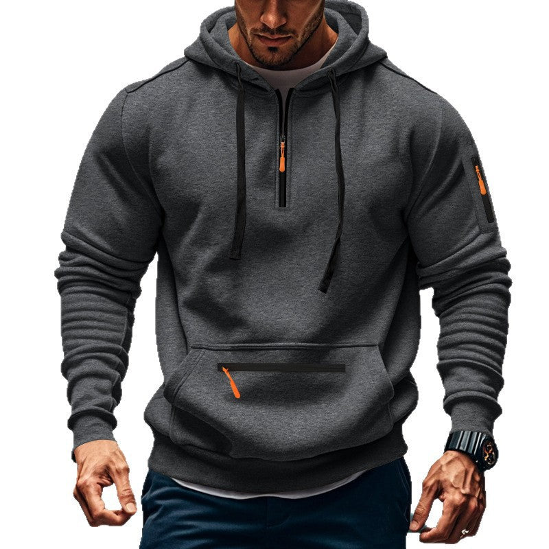Herren sportlicher Hoodie mit praktischen Reißverschlusstaschen Echoarchiv