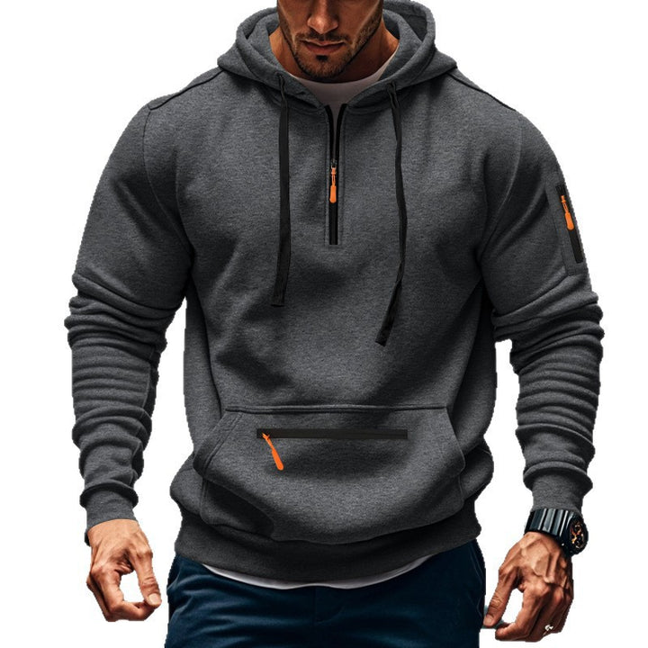 Herren sportlicher Hoodie mit praktischen Reißverschlusstaschen Echoarchiv