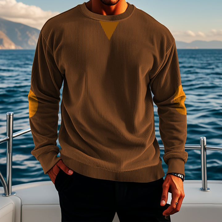Herren eleganter Strickpullover mit modernen Akzenten Echoarchiv