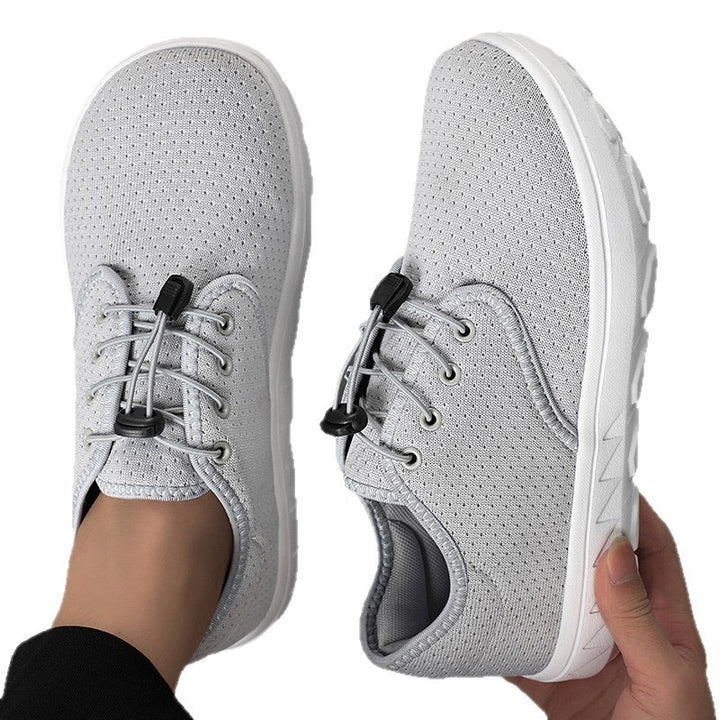 Damen Leichter Freizeit-Sneaker mit Schnellzug-Kordel, perforiertem Mesh & stoßdämpfender Laufsohle Echoarchiv