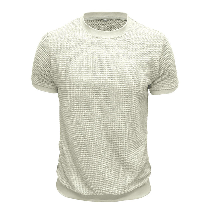 Herren Rundhalsshirt aus strukturiertem Material mit atmungsaktiven Eigenschaften Echoarchiv