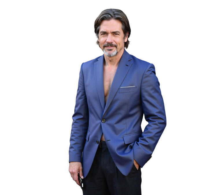 Herren nan taillierter Business-Blazer aus Stretchgewebe mit Brusttasche und schlanker Silhouette Echo Archiv