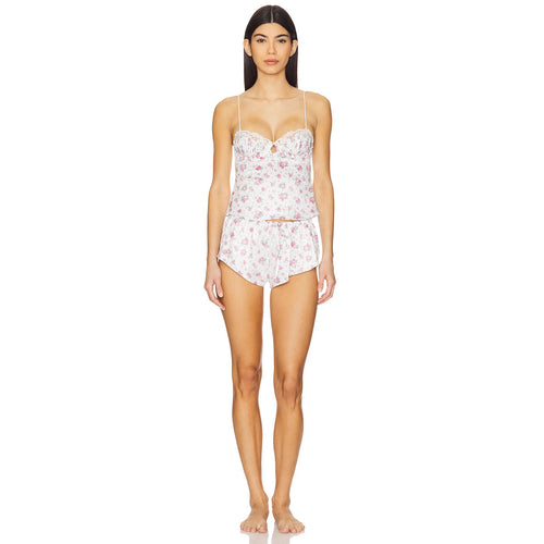 Damen Schlafset mit floralem Design und feinen Spaghettiträgern Echo Archiv