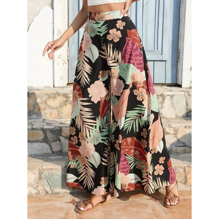 Damen Maxirock mit floralem Print und fließendem Stoff Echo Archiv