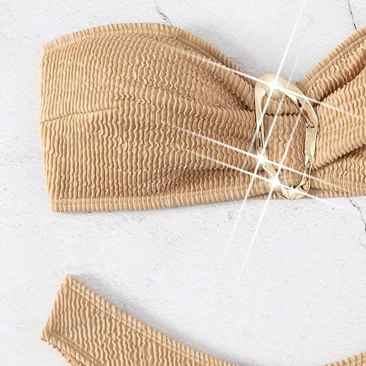 Damen Bandeau-Bikini mit modischem Knotendesign und elegantem Ringdetail Echo Archiv