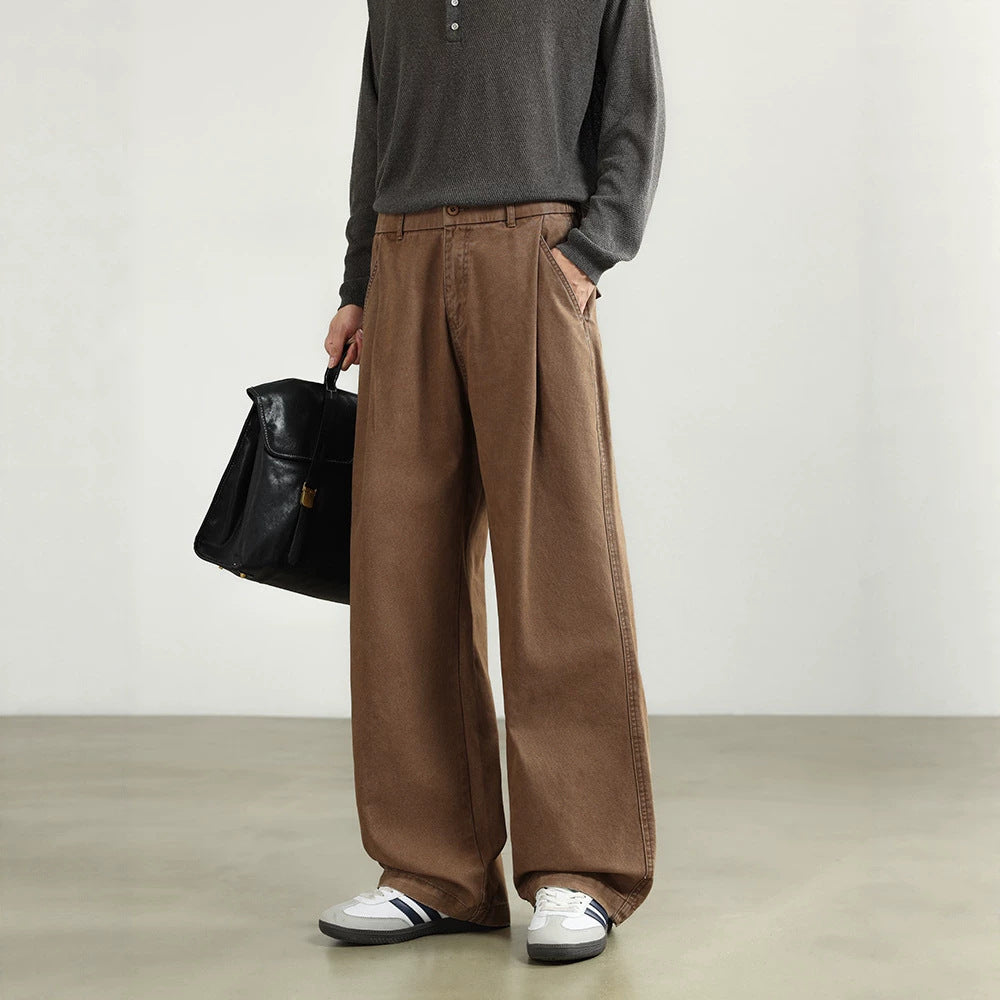 Damen Bundfalten-Hose mit elastischem Taillenbund und weitem Bein Echo Archiv