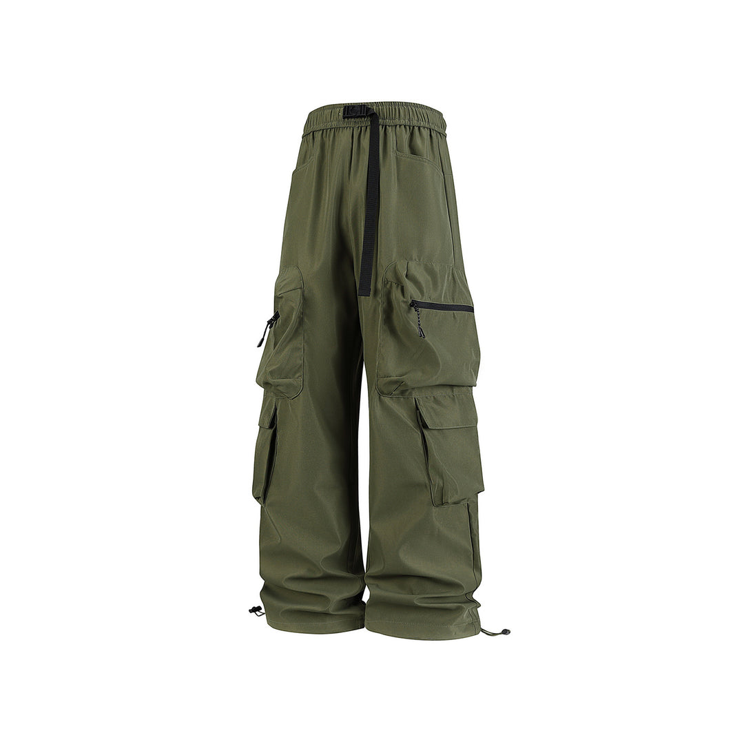 Herren Breite Cargo-Hose im Utility-Design mit elastischem Bund, integrierter Gurt und multifunktionalen Taschen Echo Archiv