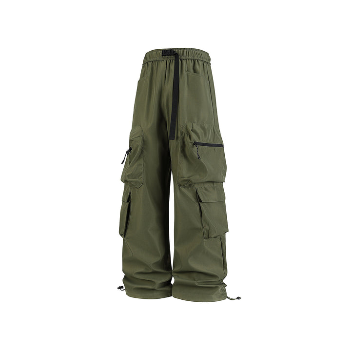 Herren Breite Cargo-Hose im Utility-Design mit elastischem Bund, integrierter Gurt und multifunktionalen Taschen Echo Archiv