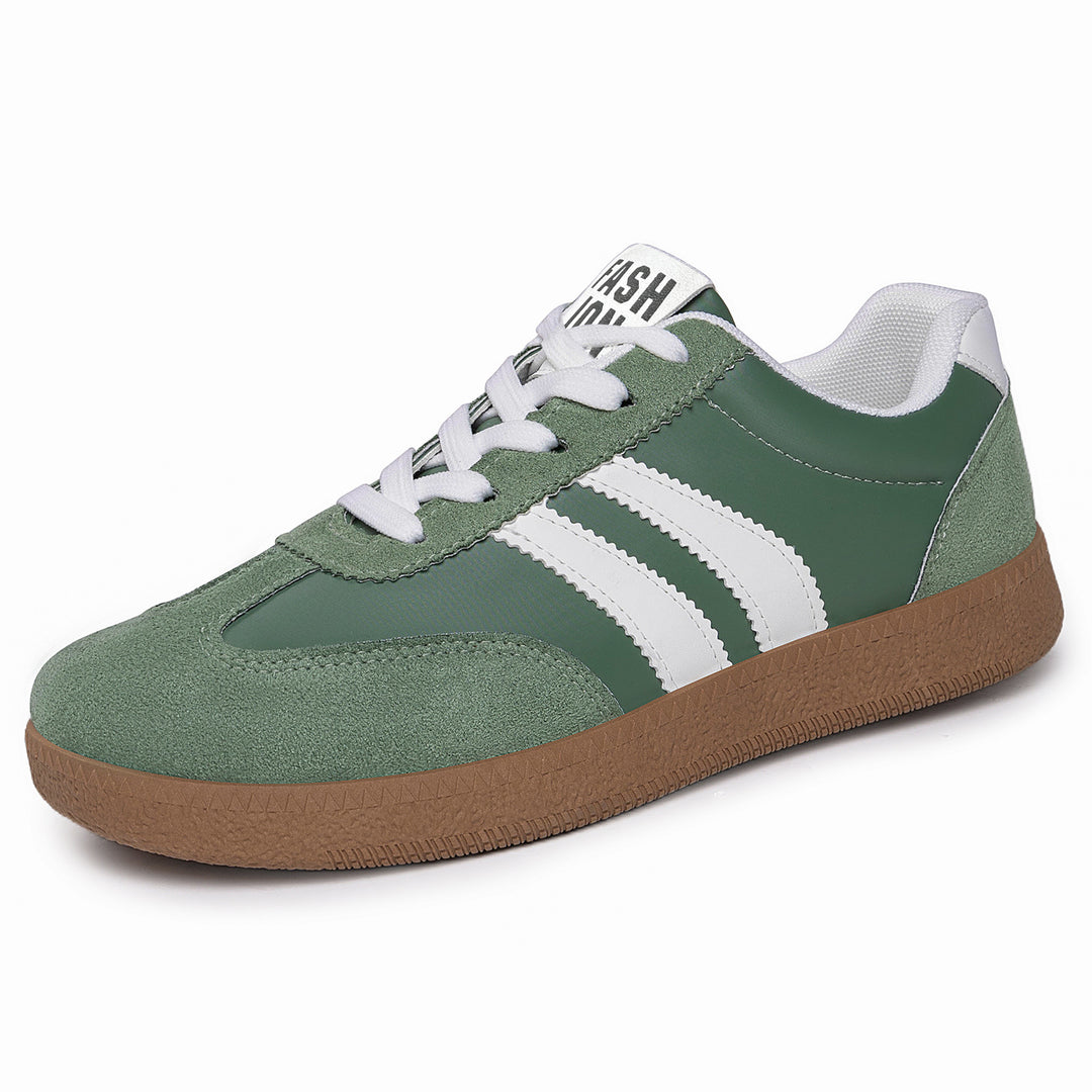 Herren nan retro Sneaker mit Velours- und Textilobermaterial, klassischer Drei-Streifen-Optik und profilierter Gumminsohle Echo Archiv