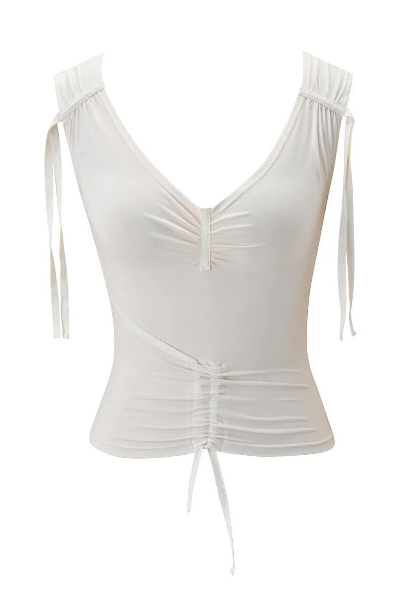 Damen Elegantes Wickel-Top mit Rüschendetails Echo Archiv