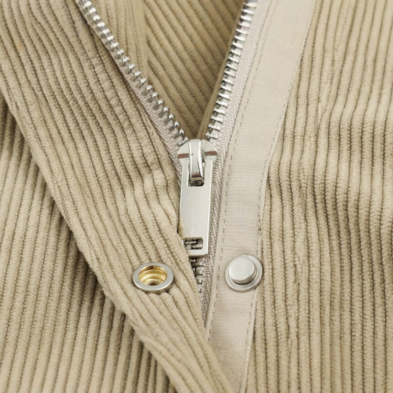 Damen Kurzjacke aus Cord mit taillierendem Gürtel und Druckknopfleiste Echo Archiv