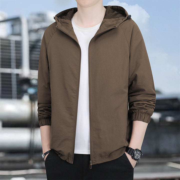 Herren Modische Übergangsjacke mit Kapuze Echo Archiv
