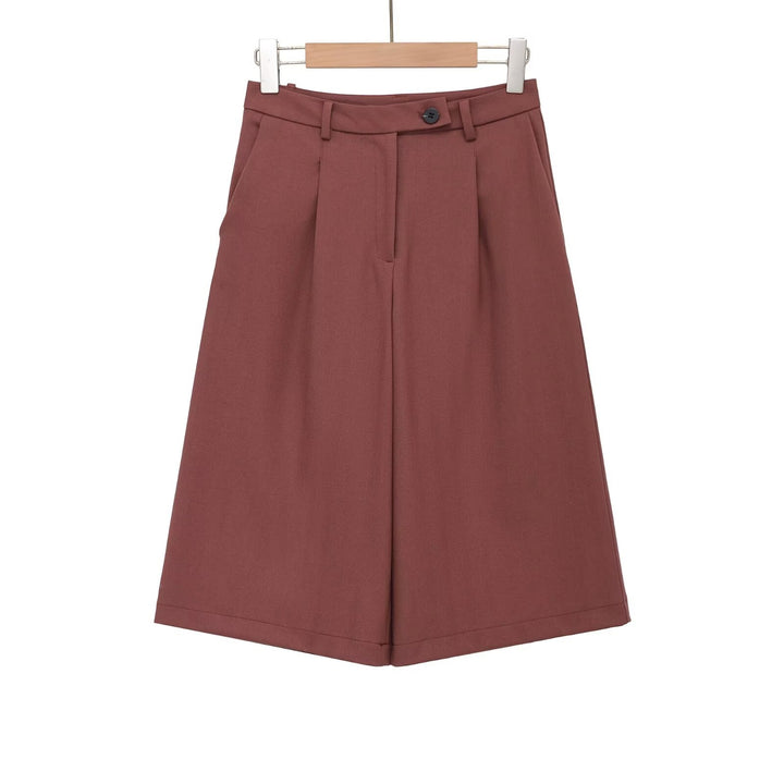 Damen weite Hochbund-Shorts mit eleganter Faltenlegung Echo Archiv
