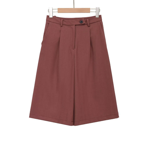 Damen weite Hochbund-Shorts mit eleganter Faltenlegung Echo Archiv
