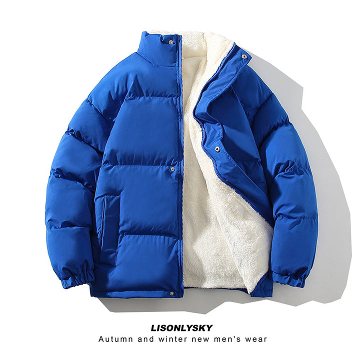 Herren nan gefütterte Winter-Steppjacke mit Teddyfutter, hohem Stehkragen und verdeckter Druckknopfleiste Echo Archiv
