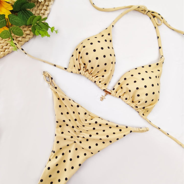 Damen Triangel-Bikini mit verspieltem Hawaii-Muster Echo Archiv